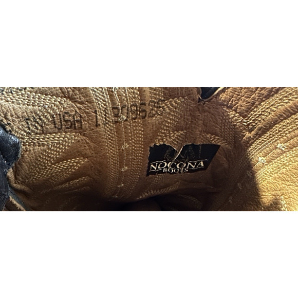 Nocona Men’s Black Leather Cowboy Boots Size 8 D Made in USA Western Boots - Picture 11 of 16